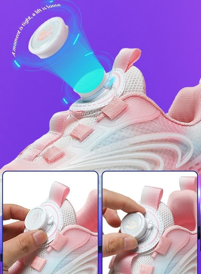 XiuWoo Kids Roller Skate Shoes LED Two-wheel Flash Stylish Shiny Sneaker Skates with Wheels and Lightning Soles for Easy Swivel Buckle Kids Shoes - Image 5