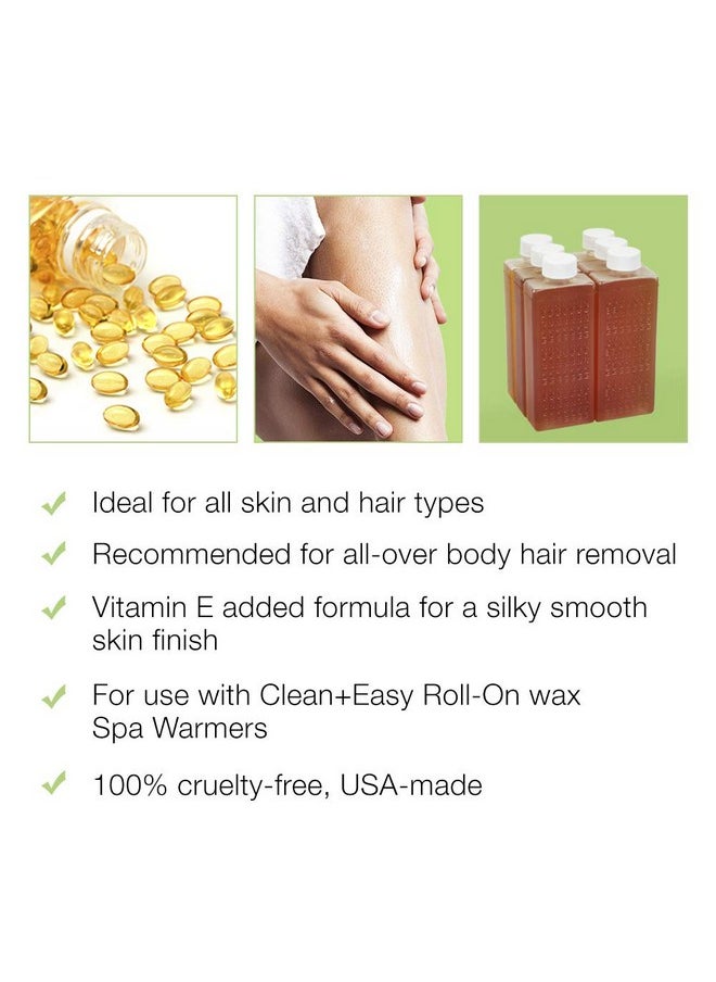 Clean + Easy Clean & Easy Vit E Roll-On Wax 6-pack Large Vitamin E, Net Wt. 16.8 oz  - Image 4