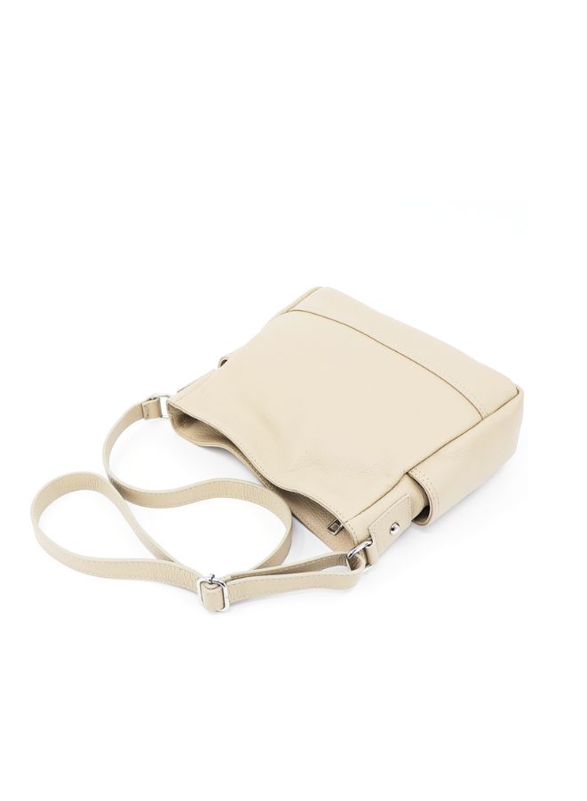 Effetty Sling Bag for Women | 100% Leather Material Crossbody Bag| Beige