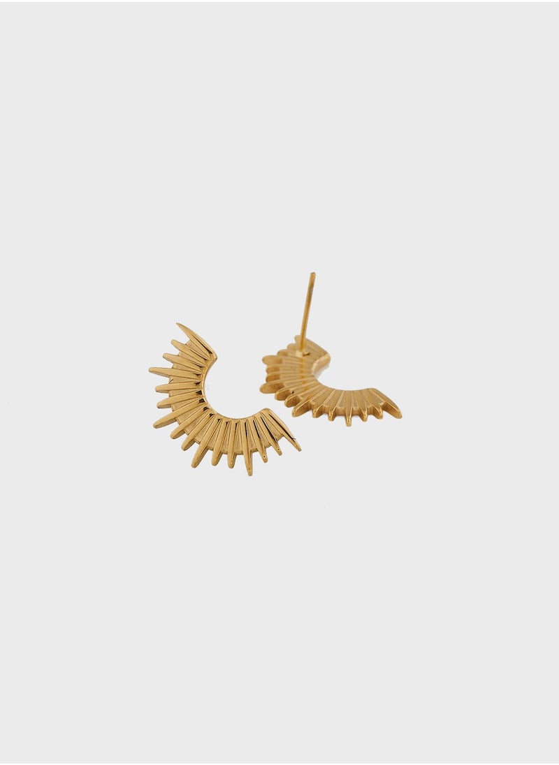 Lady Mauve AALIYAH SPIKE FAN EARRINGS  - Image 2