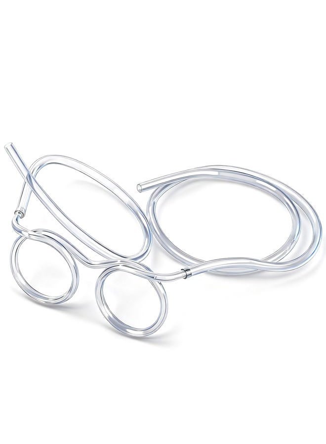 VOVOH Funny Gl Straw, Flexible Drinking Straw Novelty Eyeglass Frame Bar Accessories for Birthdays, Bridal Showers, Party Supplies, Favors, Game Ideas（crystal） - Image 1