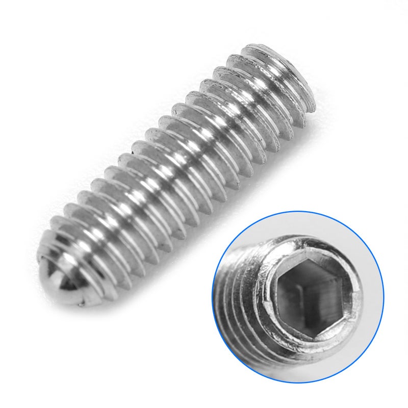 Steel Spring Ball Plunger Hex Bolt Socket Fixing Screws Positioning Bead (M6*12, 20pcs) - Image 5