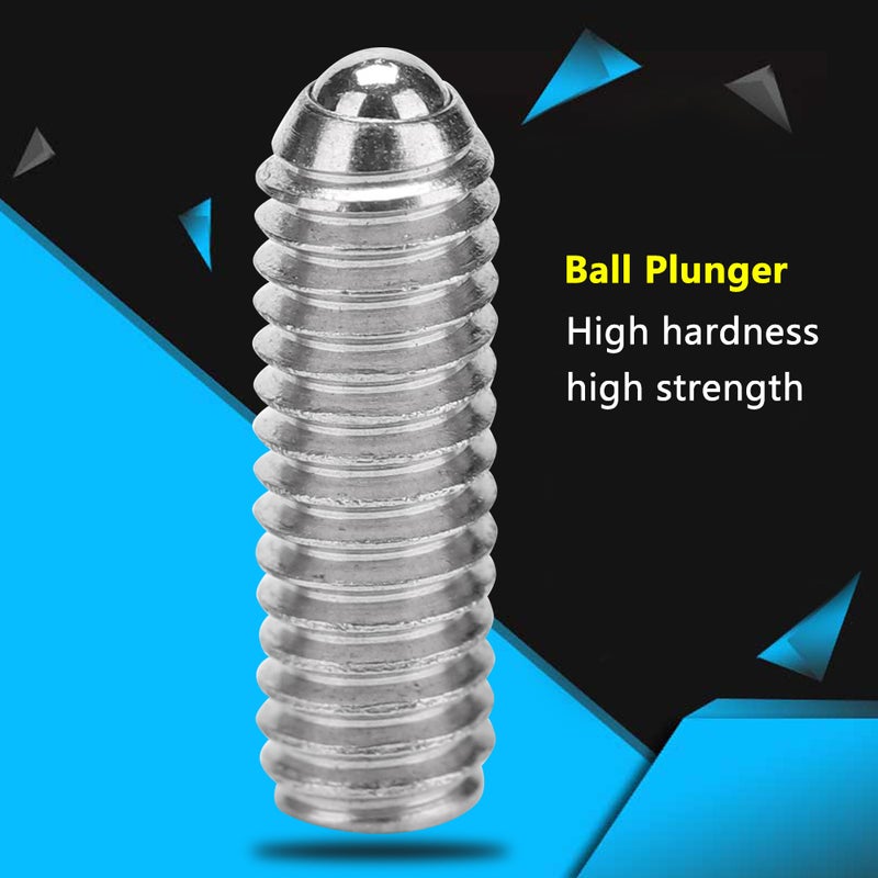 Steel Spring Ball Plunger Hex Bolt Socket Fixing Screws Positioning Bead (M6*12, 20pcs) - Image 1