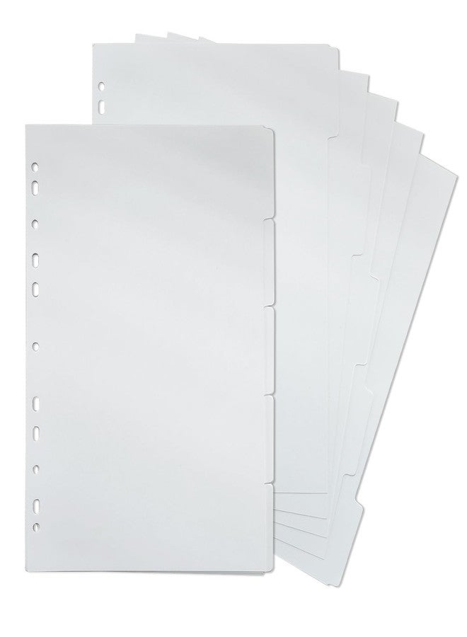 DY.2ten 6 Ring Binder Dividers with 5 Tabs, 2 Sets, A4 White Paper Binder Dividers, Notebook Binder Dividers for School Subject Binder Organizers - Image 1