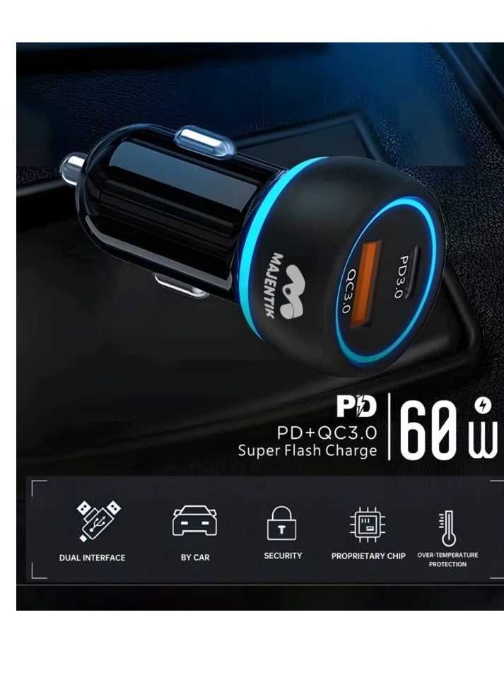 majentik Majentik Car Charger Head M-CC01 60w  - Image 1