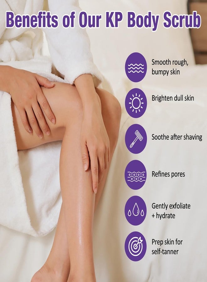 Florvyn KP Body Scrub for Keratosis Pilaris | 10% AHA + PHA | Smooth Rough, Dry, Bumpy Skin | Exfoliating Body Scrub with Glycolic & Lactic acids | Gentle, Clean Formula | Sensitive Skin Safe, 16 oz, 453g - Image 5