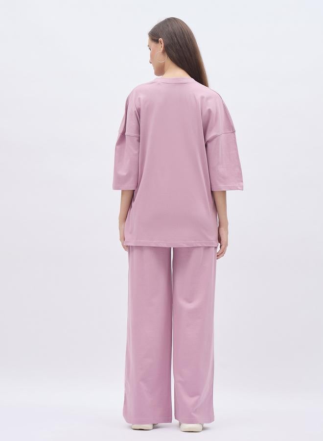 Styli Dropped Shoulder Oversized T-Shirt and Joggers Co-Ords - Image 5