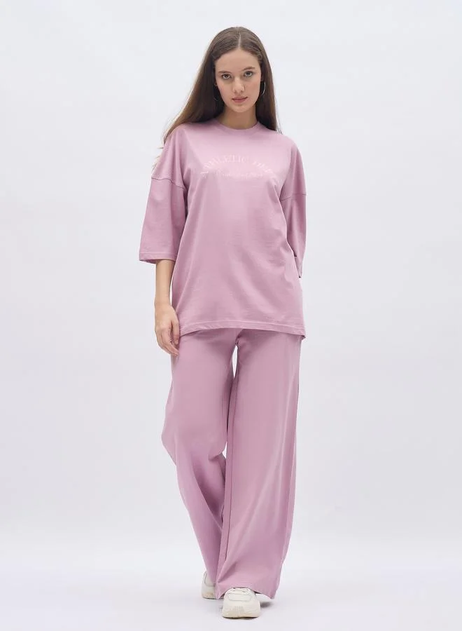 Styli Styli Dropped Shoulder Oversized T-Shirt and Joggers Co-Ords