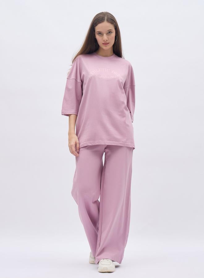 Styli Dropped Shoulder Oversized T-Shirt and Joggers Co-Ords - Image 2