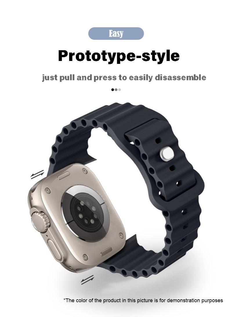 فراشة إغلاق الرياضة سيليكون الفرقة ل 42/44/45/46/49 مم أبل ووتش - Image 3