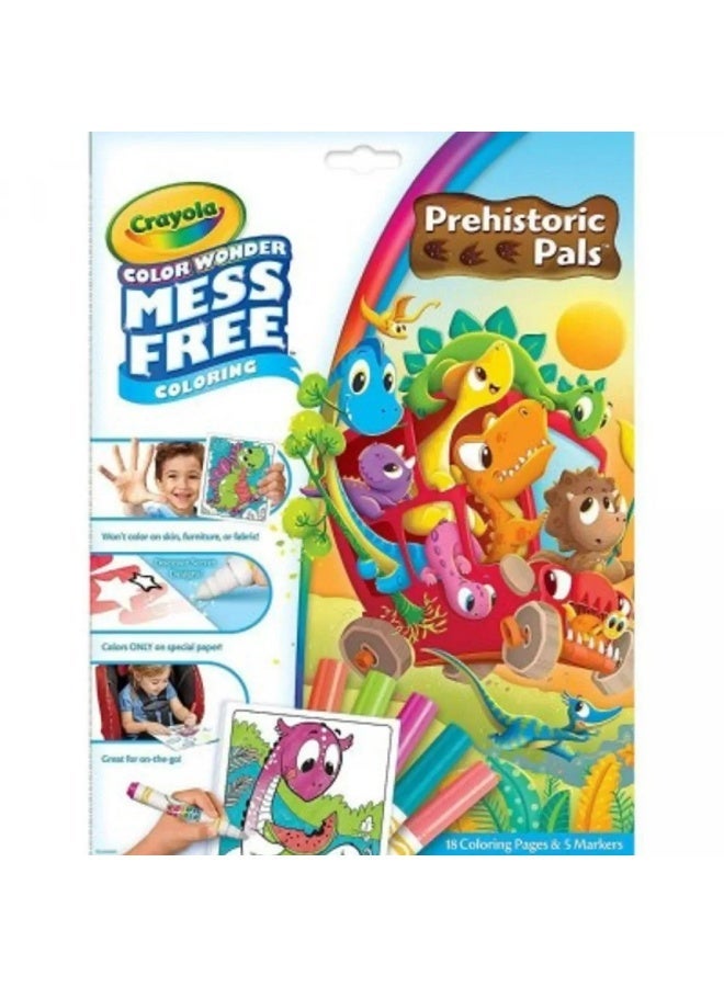 Crayola - Color Wonder Dinosaur Coloring Set | Mess-Free Coloring for Kids - 18 Fun-Filled Coloring Pages | Foldalope Packaging for Easy Storage - Ideal Travel-Friendly Activity | Perfect Gift for Boys and Girls Ages 3+ - Image 3