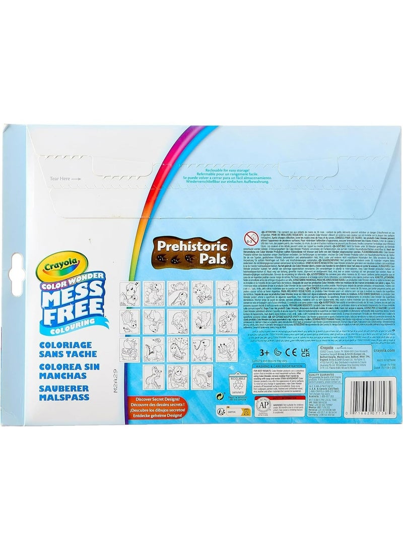 Crayola - Color Wonder Dinosaur Coloring Set | Mess-Free Coloring for Kids - 18 Fun-Filled Coloring Pages | Foldalope Packaging for Easy Storage - Ideal Travel-Friendly Activity | Perfect Gift for Boys and Girls Ages 3+ - Image 4