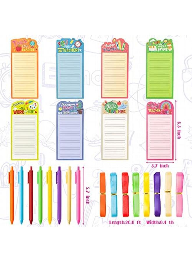 ANGOLIO 8 Sets Funny Teacher Notepads With Pen Teacher Appreciation Gifts Colored Shopping List To Do Notes For School Office Teacher'S Day Birthday Present - Image 2