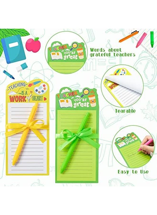 ANGOLIO 8 Sets Funny Teacher Notepads With Pen Teacher Appreciation Gifts Colored Shopping List To Do Notes For School Office Teacher'S Day Birthday Present - Image 4