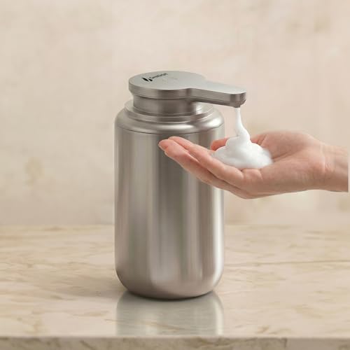 GentleJet WaveJet Automatic Foaming Soap Dispenser Touchless Sensor USBC Rechargeable 304 Stainless Steel IPX5 Waterproof for Bathroom Kitchen Sink 12 oz 350 ml - Image 1