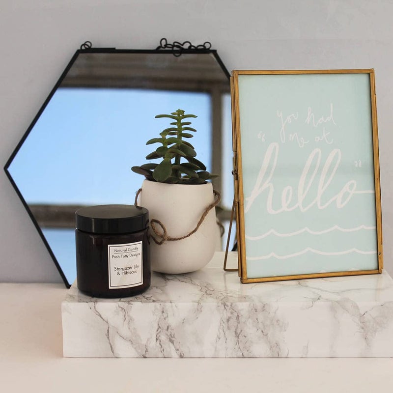 ARTINCO ARTINCO Art India Collections Table Top Glass Brass Photo Frame for Table Decoration Desk 8x10  - Image 4