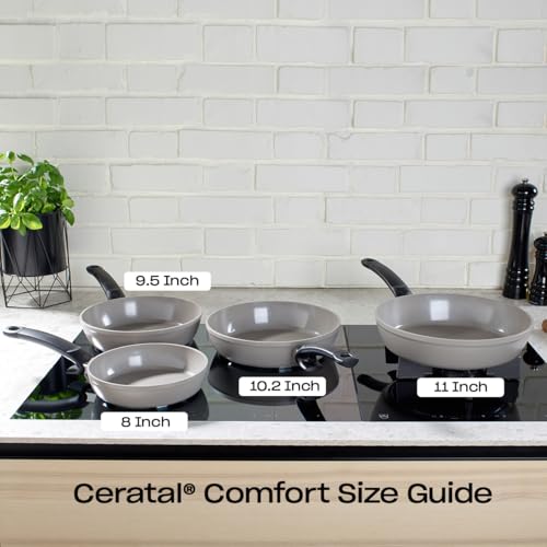 Fissler Ceratal Comfort Ceramic 8 Inch Non-Stick Frying Pan, Warm Grey, Made without PFAS - Image 3