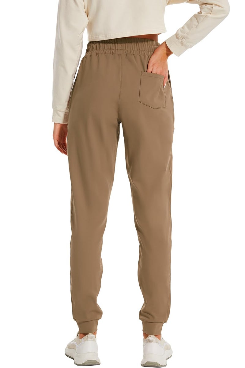 HOdo 32"/34"/36" Inseam Womens Tall Sweatpants Fleece Lined Long Joggers Workout Pants with Pockets Dark Khaki - Image 2