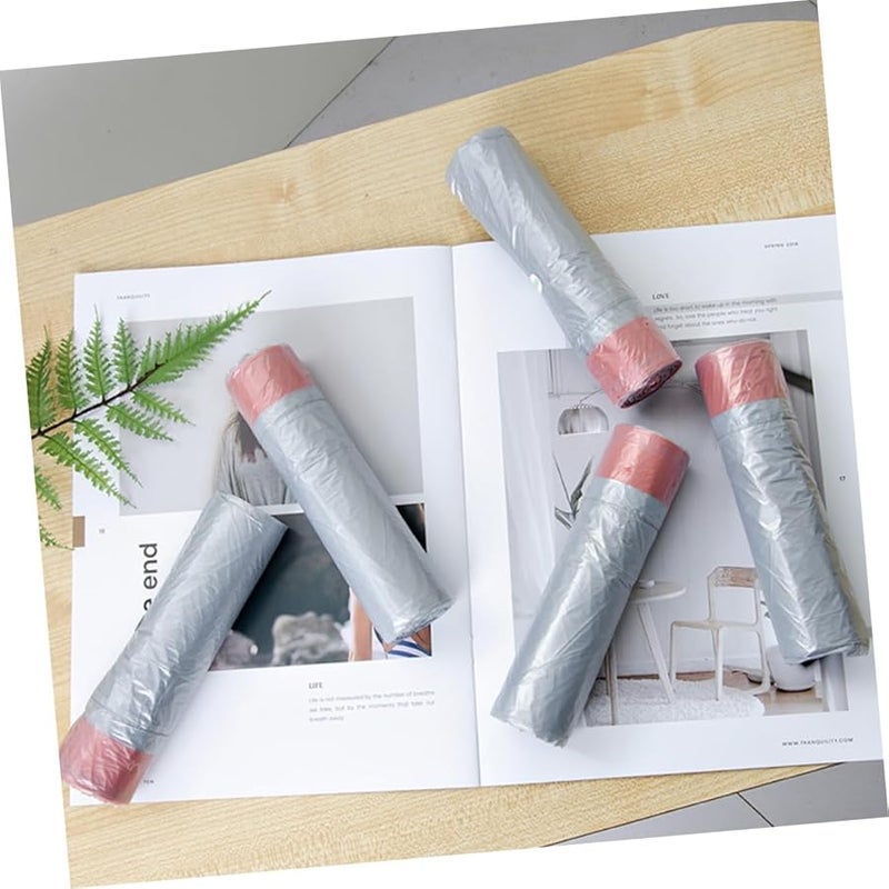 أكياس قمامة قابلة للتحلل بسحاب 5 لفات أكياس نفايات مطبخ مقاومة للتسرب مادة البولي إيثيلين ألوان عشوائية - Image 5