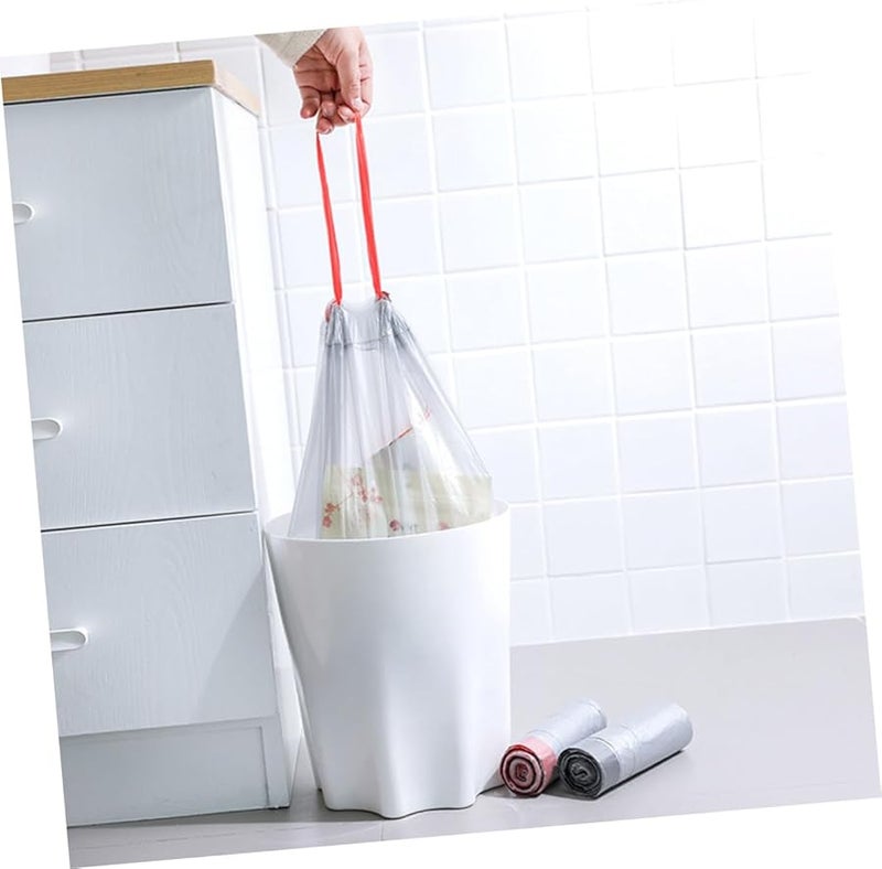 أكياس قمامة قابلة للتحلل بسحاب 5 لفات أكياس نفايات مطبخ مقاومة للتسرب مادة البولي إيثيلين ألوان عشوائية - Image 4