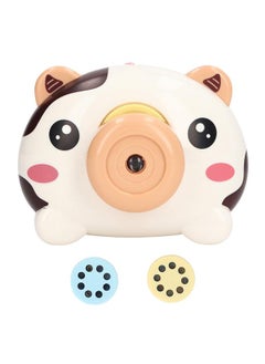 نيبمينينت Kids Pretend Camera Toy Educational Sound Light Simulation Projection with Viewfinder Image for Boys Girls Cow  - Image 1