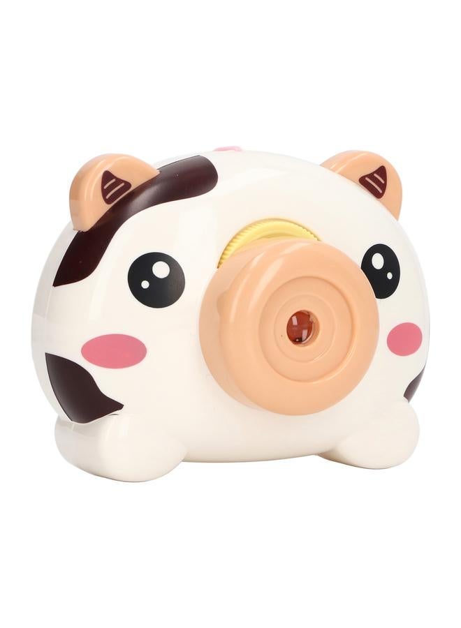 NIBEMINENT Kids Pretend Camera Toy Educational Sound Light Simulation Projection with Viewfinder Image for Boys Girls Cow  - Image 3