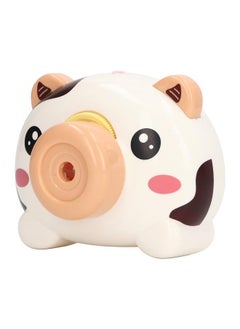 نيبمينينت Kids Pretend Camera Toy Educational Sound Light Simulation Projection with Viewfinder Image for Boys Girls Cow  - Image 4