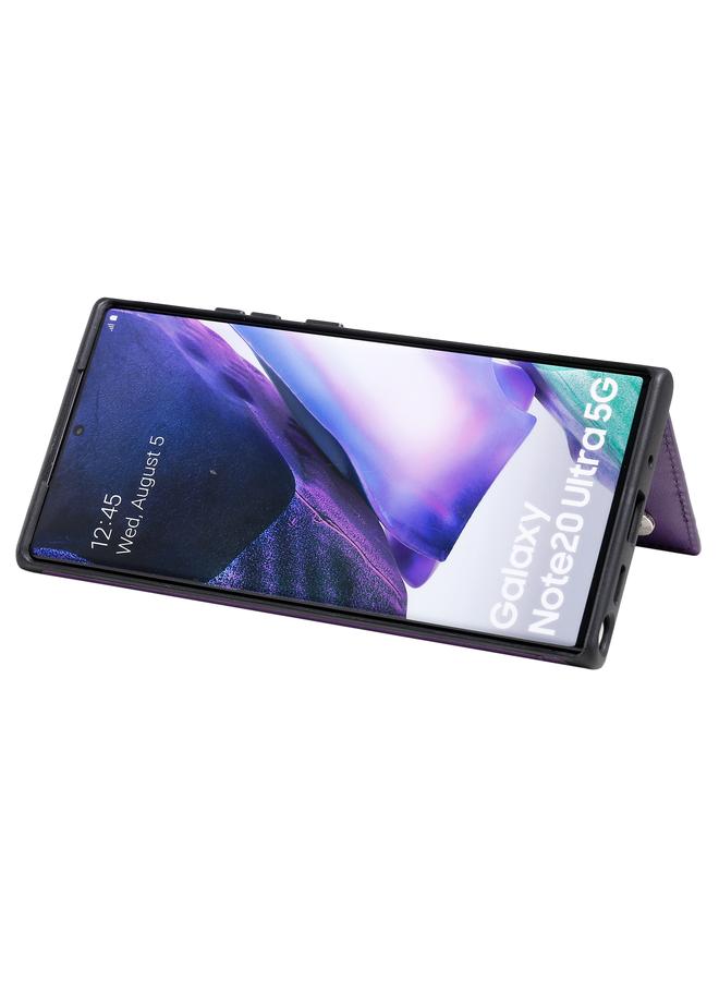 اس-توب جراب واقٍ مقاوم للصدمات بنقش شجرة قطة مع فتحات للبطاقات وإطار للصور وحامل لهاتف Samsung Galaxy Note20 Ultra - Image 5