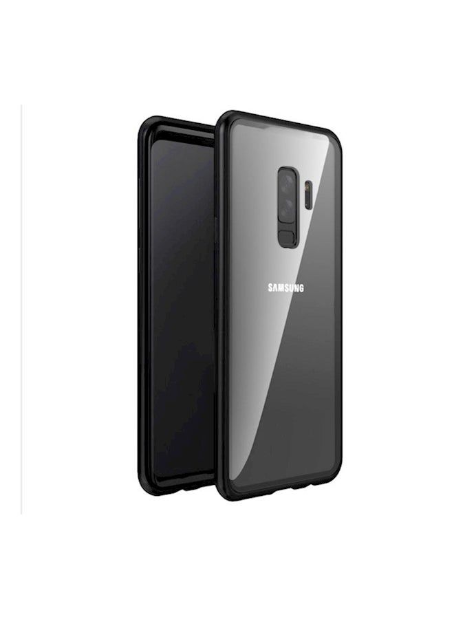 vesus Protective Case Cover With Tempered Glass For Samsung Galaxy S9+ Clear/Black