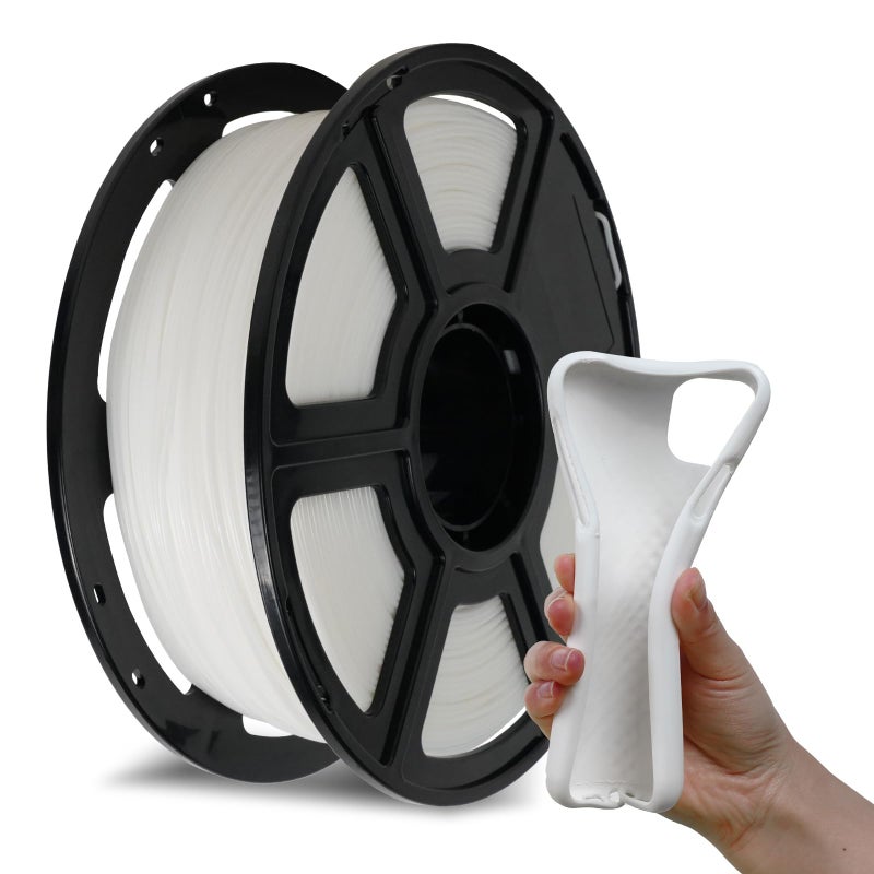 FLASHFORGE PLA Flexible 175 mm 4X Longer Stretch 3D Printer Filament 1Kg 22lbs Spool Dimensional Accuracy 002 mm Ideal for Printing Soft Accessories