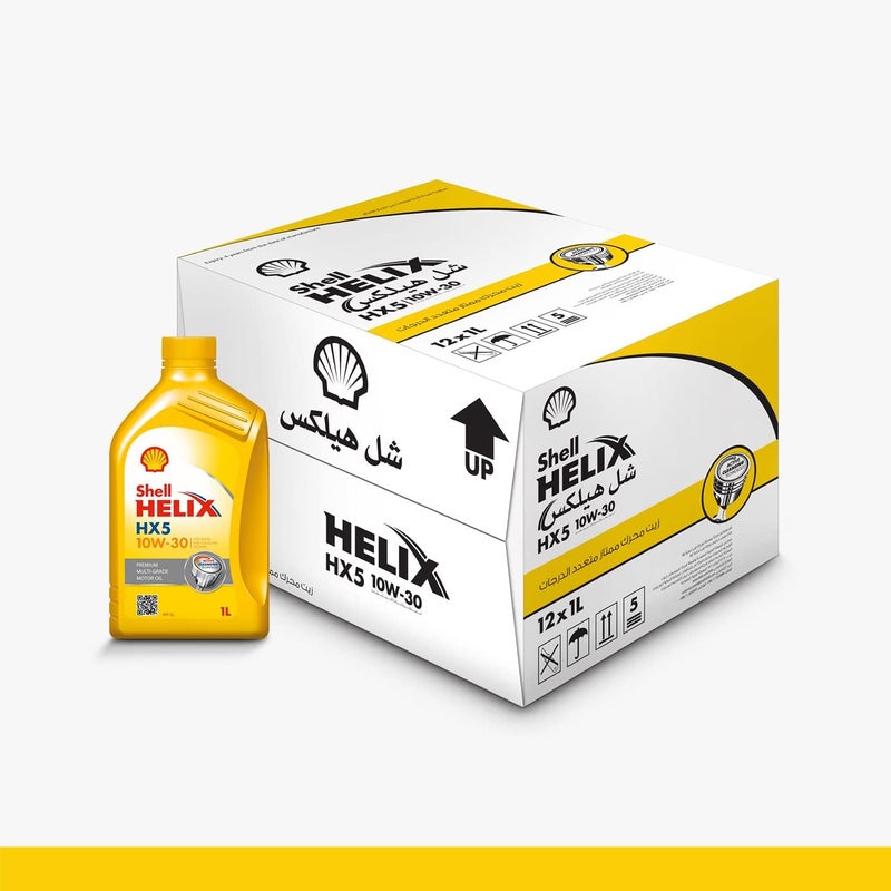 Shell Helix HX5 10W-30 -Carton (1Liter x 12 pcs) - Image 1