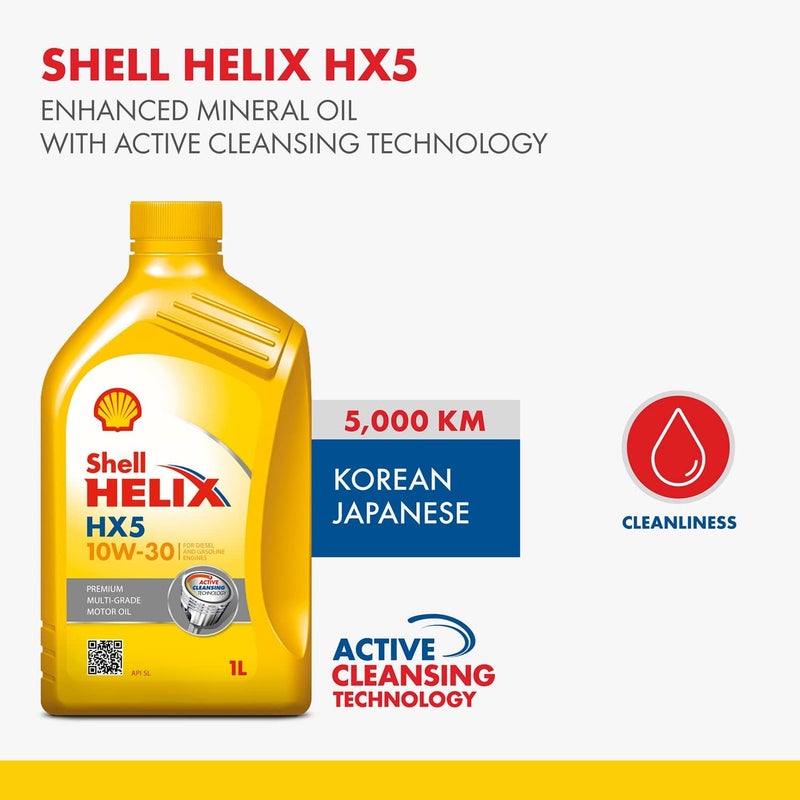 Shell Helix HX5 10W-30 -Carton (1Liter x 12 pcs) - Image 3