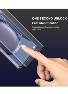 CATANES قطعتان من واقي الشاشة لهاتف Huawei P50 Pro، زجاج مقسّى منحني ثلاثي الأبعاد، شفاف عالي الدقة من الحافة إلى الحافة، تغطية كاملة 9H، غلاف ملائم للجراب، مقاس 6.6 بوصة  - Image 3
