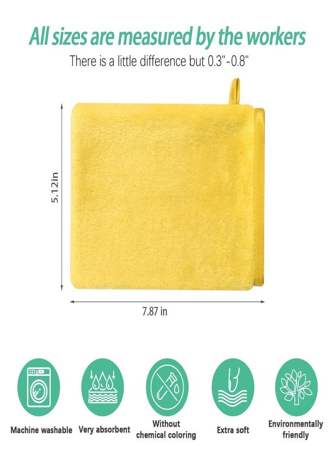 PHOGARY 6 Pack Microfiber Face Washcloths Facial Wash Mitts, 7.8"x5.1" Soft Flannel Towel for Washing Face, Reusable Makeup Remover Absorbent Easy-Dry Puffy Washcloths with Hanging Loop, Multicolor - Image 4
