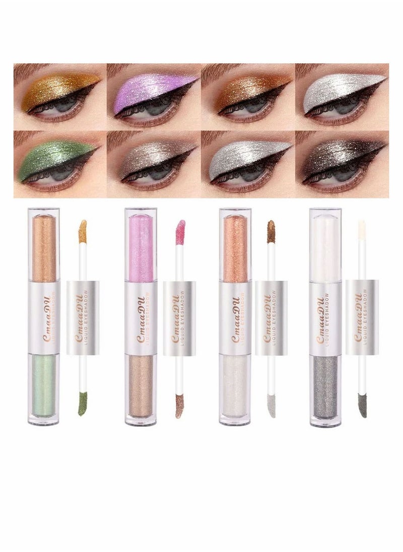 Excefore Glitter Liquid Eyeliner Eye Shadow Makeup Kit Long Lasting Waterproof Sparkling Eyeshadow Liquid Metallic Eye Glitter Makeup  - Image 1