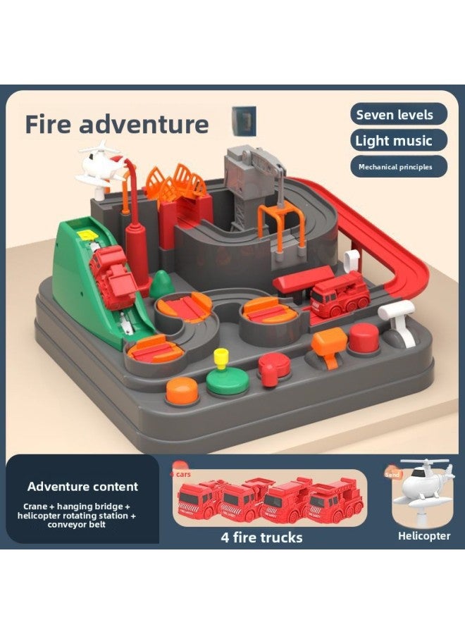 Children's Car Entry Adventure Toy Parent-Child Interactive Brain-moving Educational Rail Car Girl's 3-year-old 4-year-old Birthday Gift