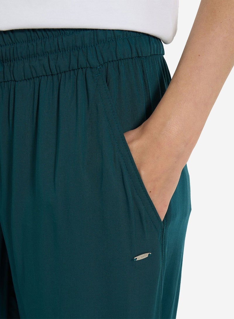 Termit Women's Pants Dark Green , 100% Viscose, Adjustable Drawstring Waist, Comfortable Fit for Beach & Surfing - Image 3