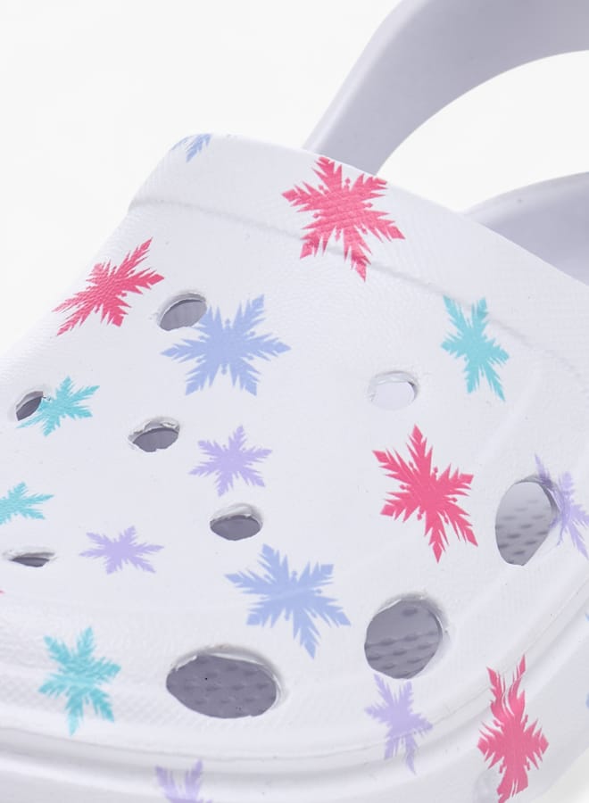 Aqua Girls Printed Clogs With Backstrap  - Image 4