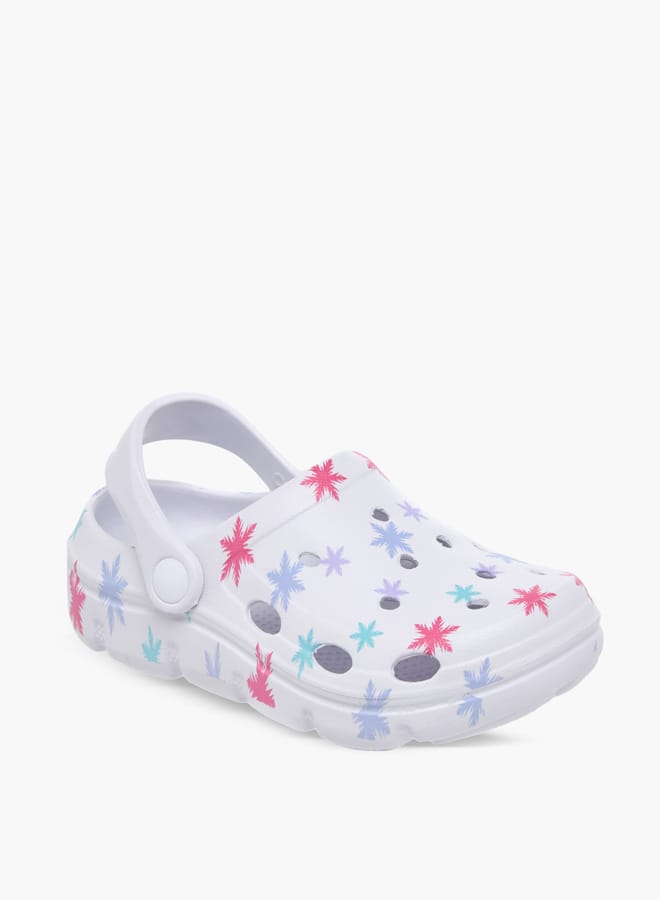Aqua Girls Printed Clogs With Backstrap  - Image 1