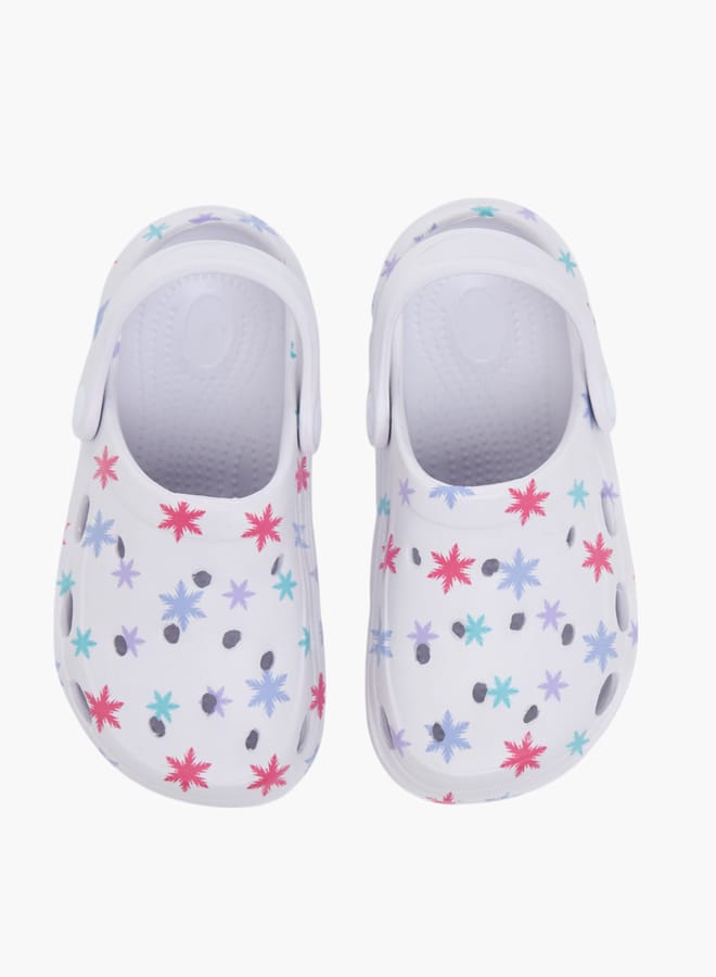 Aqua Girls Printed Clogs With Backstrap  - Image 2