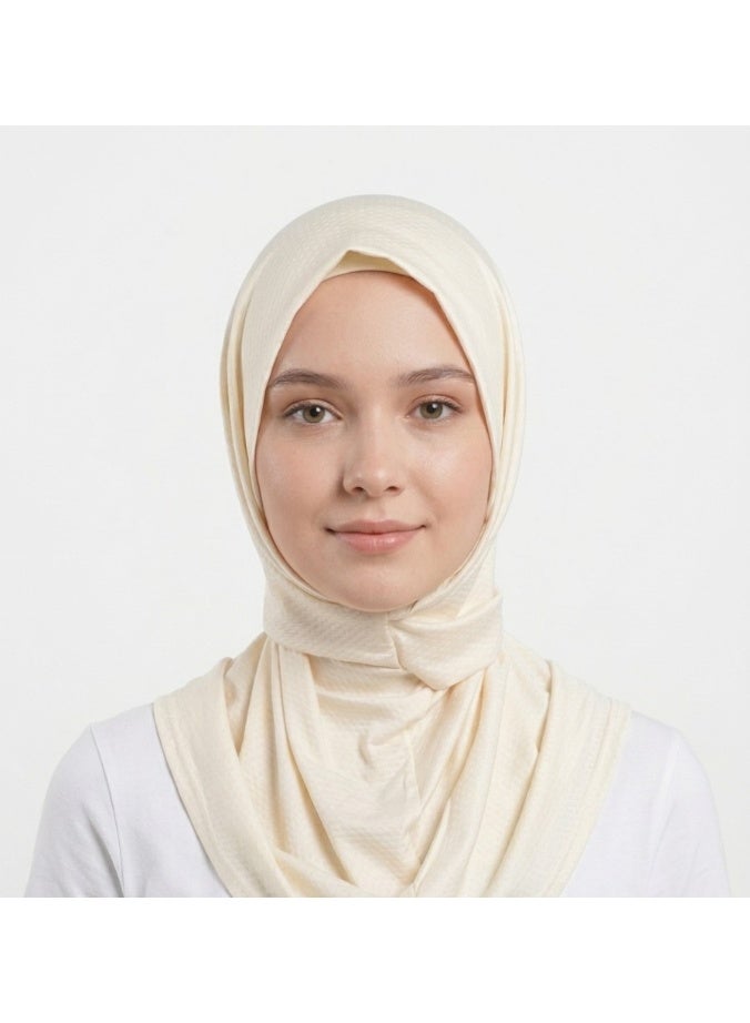 Le Voile Kuwaiti Clips Cap yellowish off white 003 - Image 1