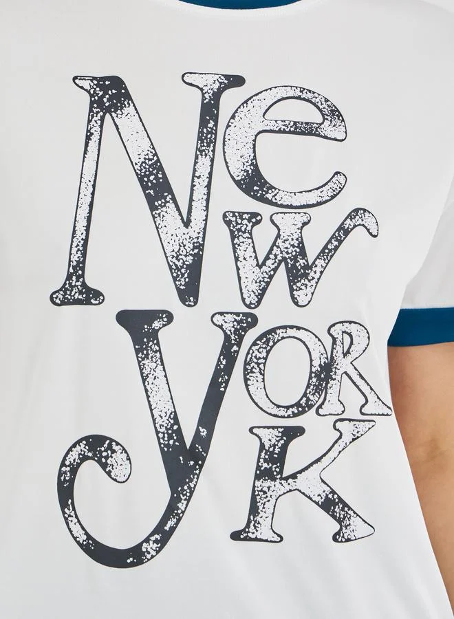 Take Two  Take Two Slogan Printed Oversize T-Shirt for Women | Best Price UAE