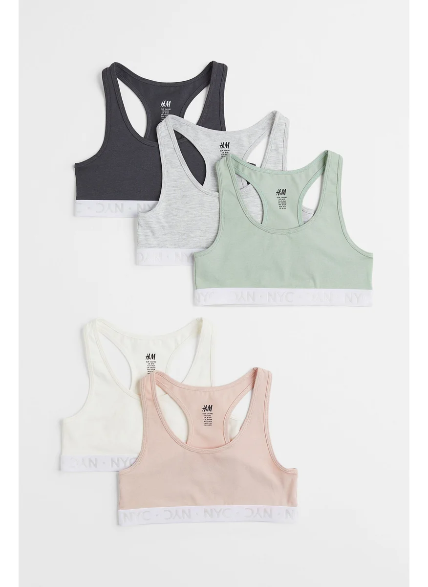 H&M 5-Pack Cotton Crop Tops