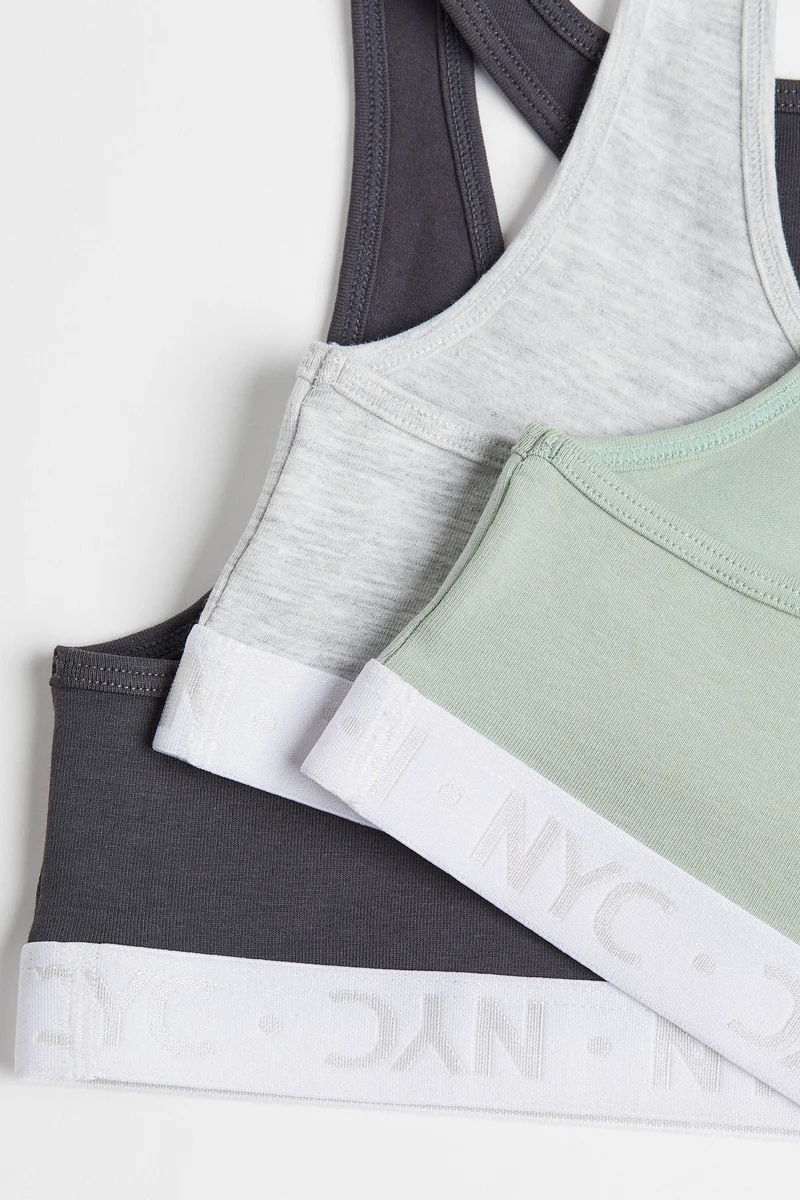 H&M 5-Pack Cotton Crop Tops