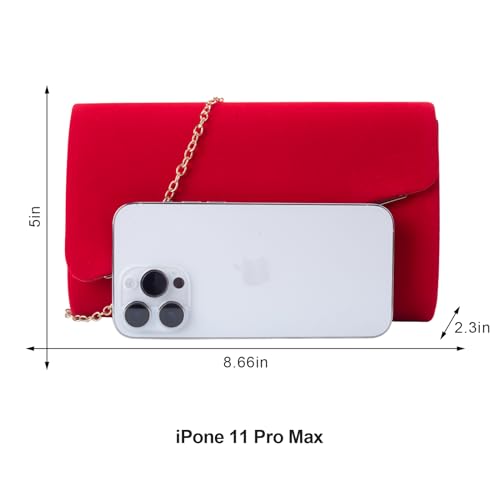 CurvChic Clutch Purses for Women Evening Bag Faux Suede Formal Party Wedding Cocktail Prom - Image 5