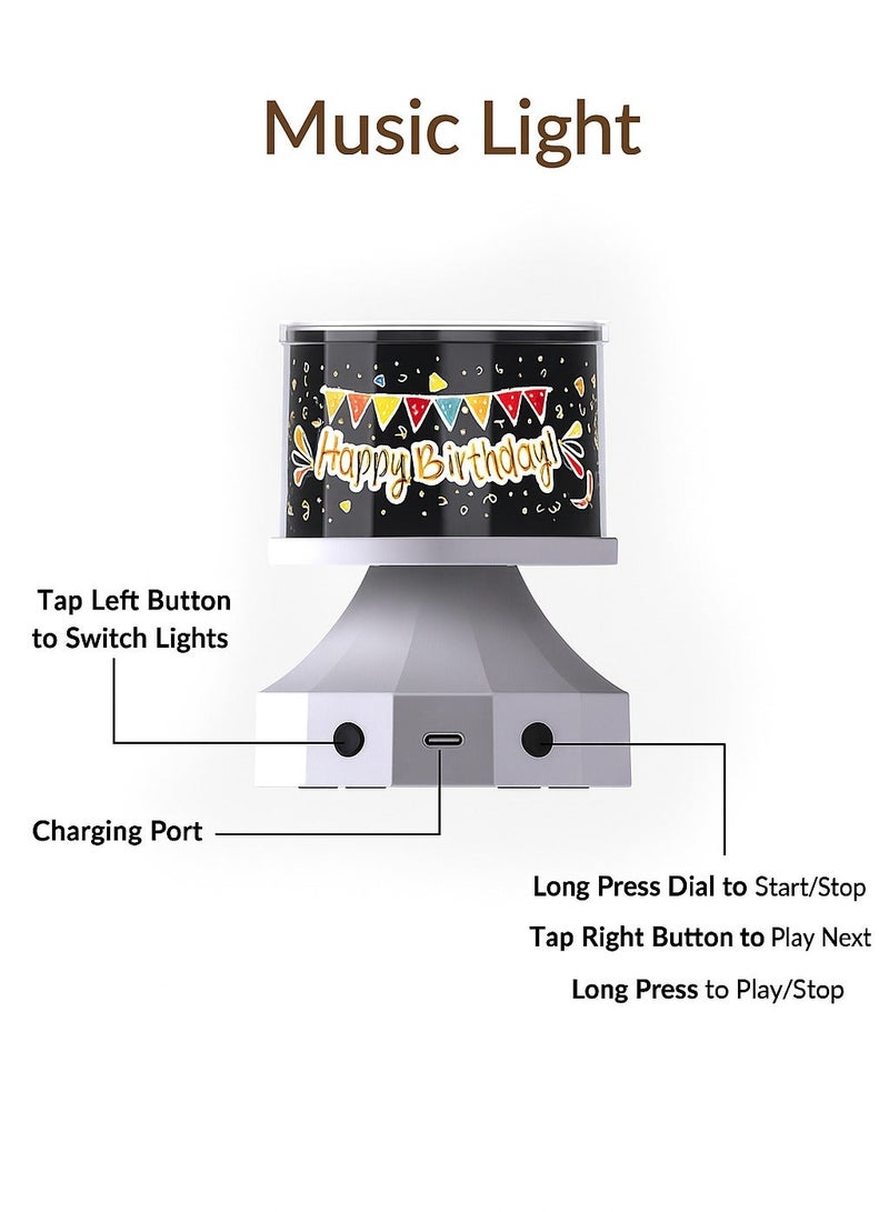 مصباح عرض موسيقي بلوتوث – إضاءة ثلاثية الألوان، عرض دوار مع 23 موضوعًا، ضوء ليلي للأطفال، هدية عيد ميلاد وعيد الميلاد - Image 4