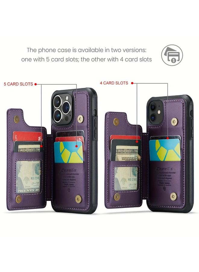 Green Wallet Card Holder Case For IPhone 14 Pro Max Compatible With Previous Models RFID Protection Drop Safety Kickstand - Image 3