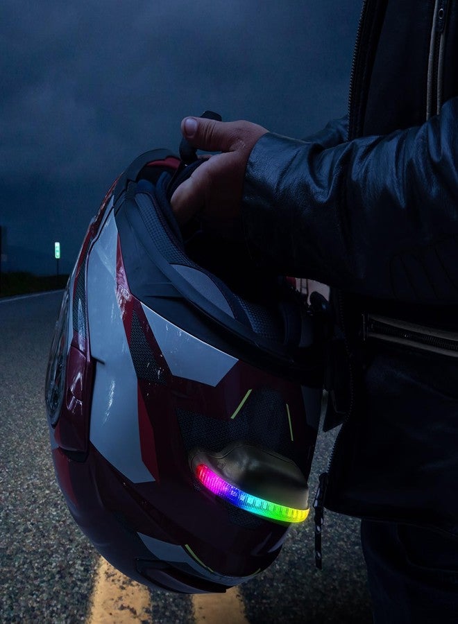 Autolizer ضوء خوذة الدراجة النارية أوتولايزر H2 - ضوء فرامل/تشغيل LED قابل لإعادة الشحن للسلامة، مدة تشغيل 18 ساعة، تركيب سهل، رؤية محسّنة في الليل - Image 3