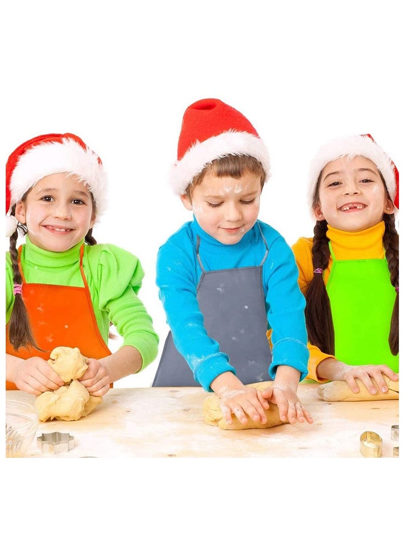 Excefore 12 Pieces 6 Colors Kids Painting Aprons, Children's Fabric Art Smock for Cooking, Baking and Crafts, Multi Colors Kids Size for Painting Activity Classroom DIY Project - Image 4