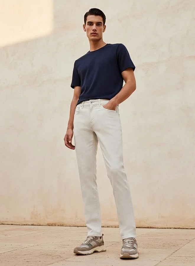 Splash FAV WHITE Men Slim Fit Mid Rise Jeans for Men | Best Price UAE